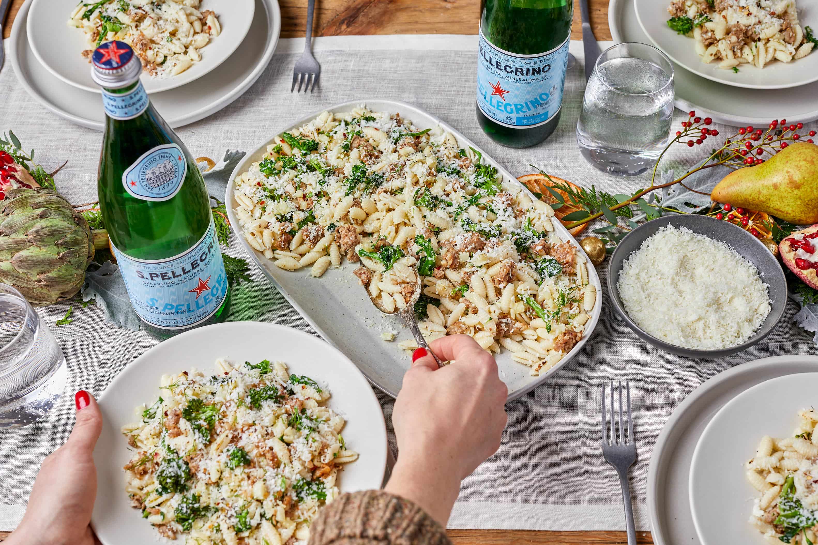 S.Pellegrino Presents Taste of Tucci: Gnocchetti Sardi con Salsiccia e Broccolini