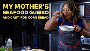 My Mother’s Seafood Gumbo and Cast Iron Corn Bread Cover