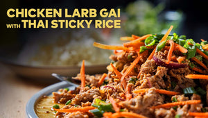 Chicken Larb Gai with Thai Sticky Rice Cover
