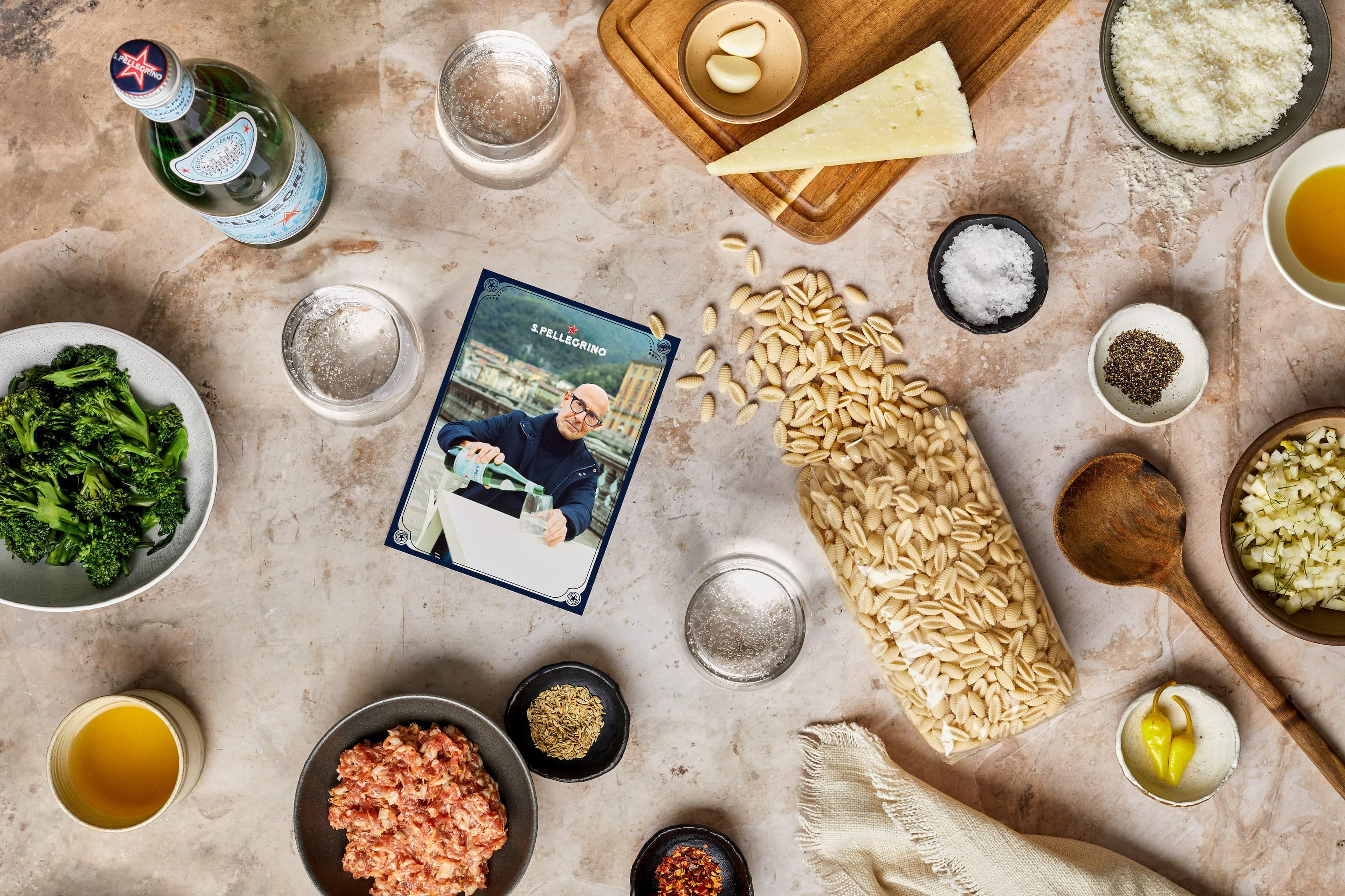 S.Pellegrino Presents Taste of Tucci: Gnocchetti Sardi con Salsiccia e Broccolini